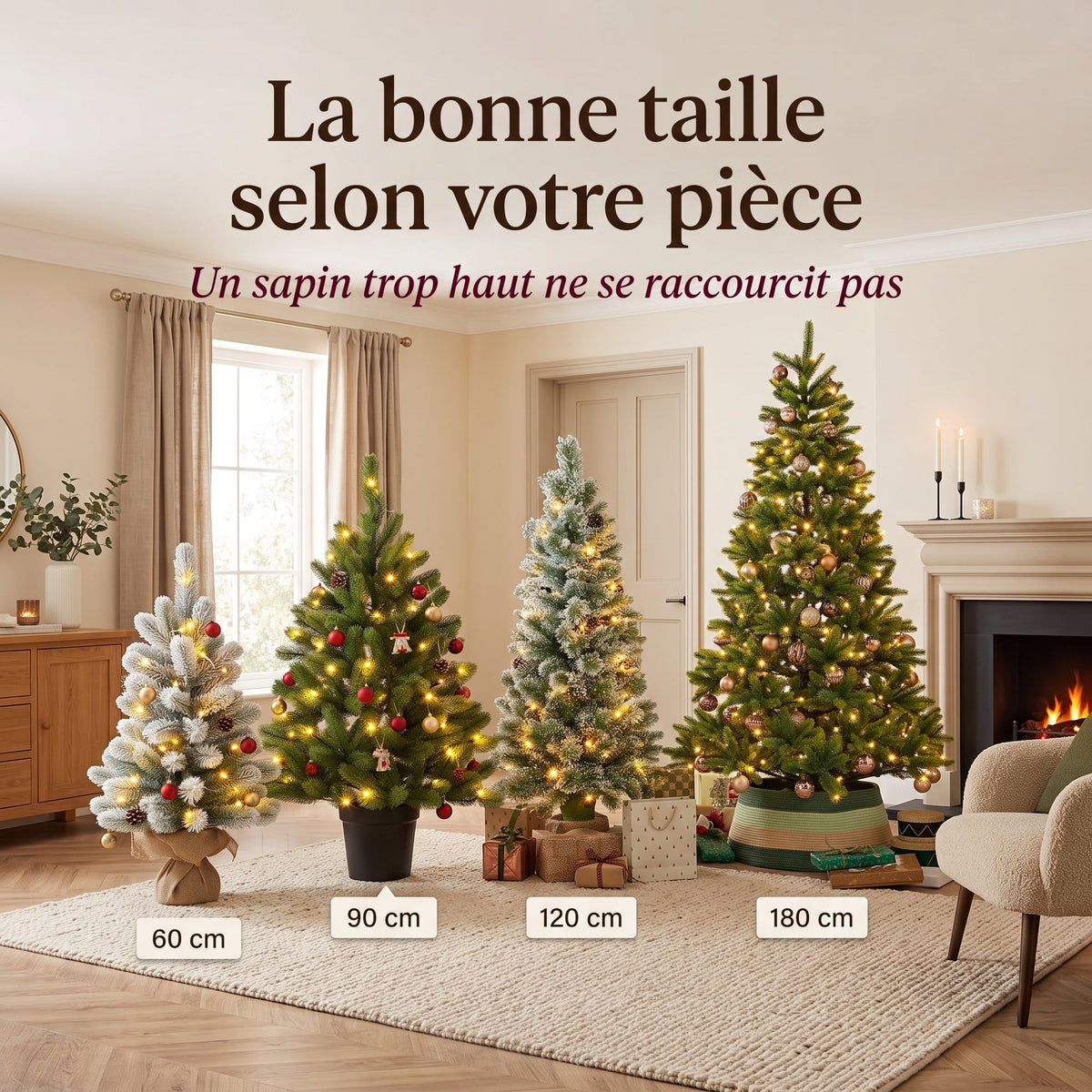 Quelle taille de sapin de Noël choisir pour votre pièce ?