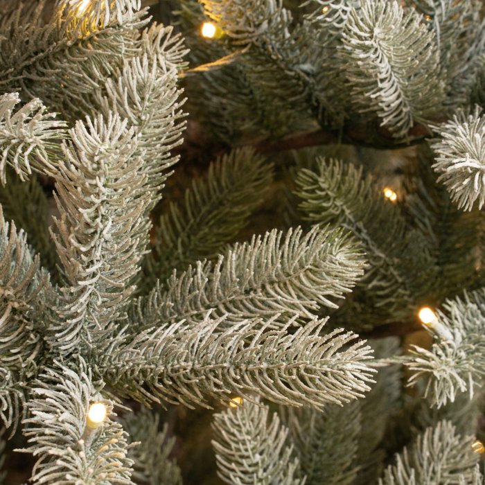 Pack Noël Nagoya Vert Neige 210 cm Sapin + Guirlande + Couronne