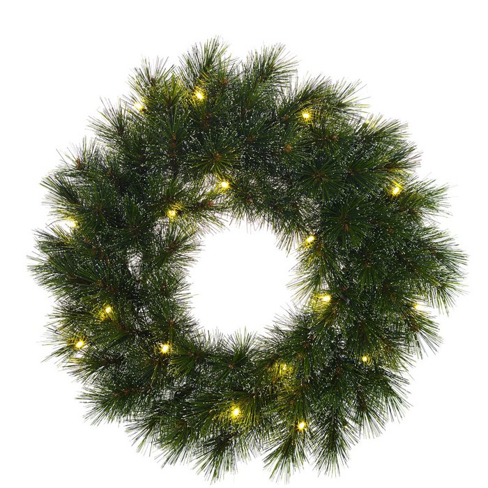 Pack Noël Glendon Vert 90 cm Sapin + Guirlande + Couronne