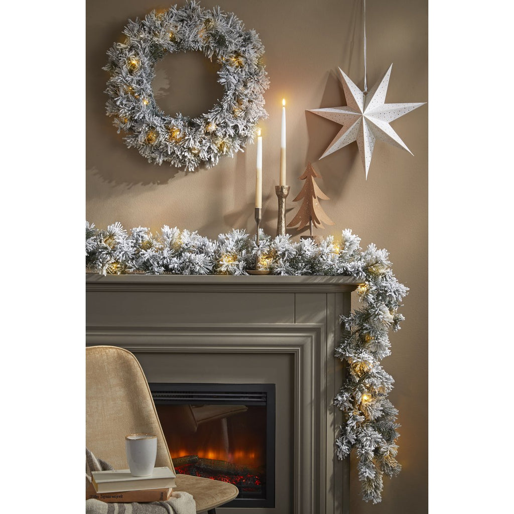 Couronne de Noël artificielle Dinsmore Verte Ø60 cm