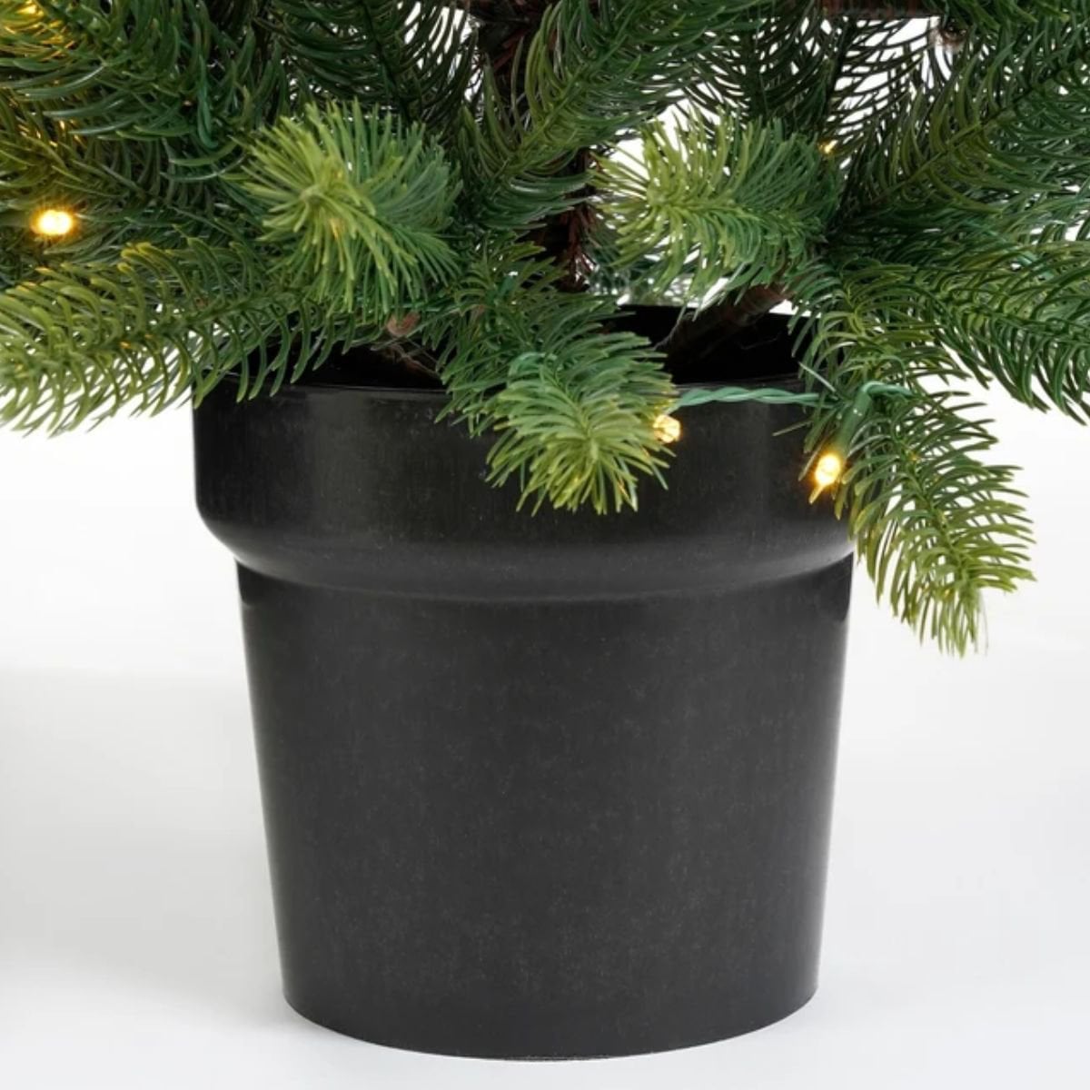 Pack 2 Sapins de Noël 90 cm + Couronne Ø45 cm artificiel Nagoya Blanc