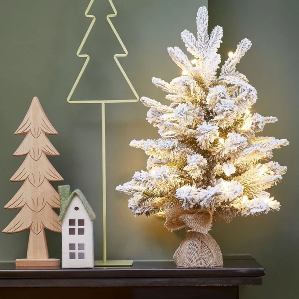 Sapin de Noël artificiel Grimshaw Blanc chaud 60 cm