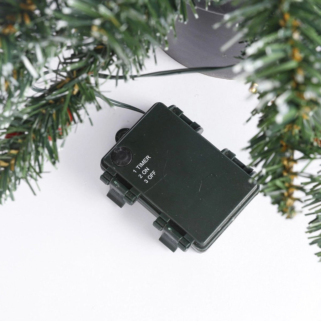 Pack 2 Sapins de Noël 90 cm + Couronne Ø45 cm artificiel Creston Vert