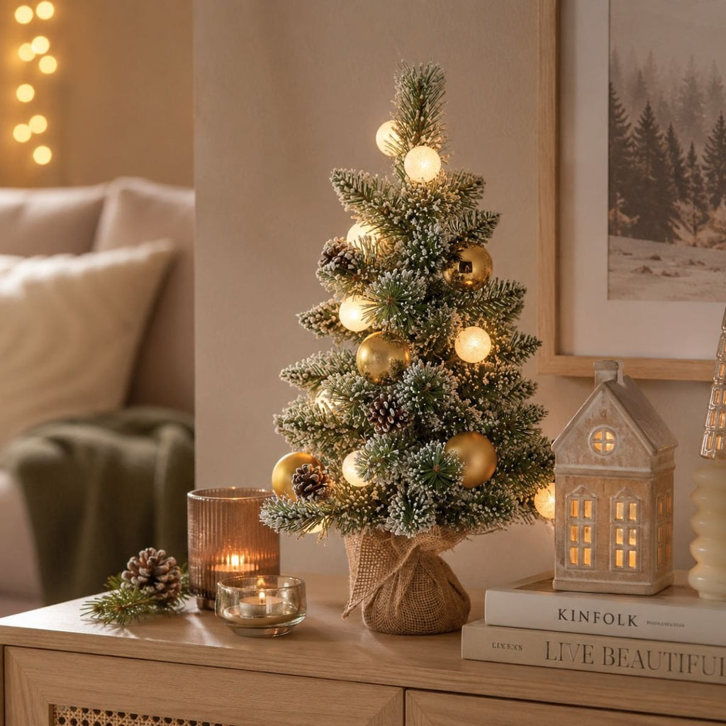 Sapin de Noël artificiel Kaprun Blanc chaud 60 cm
