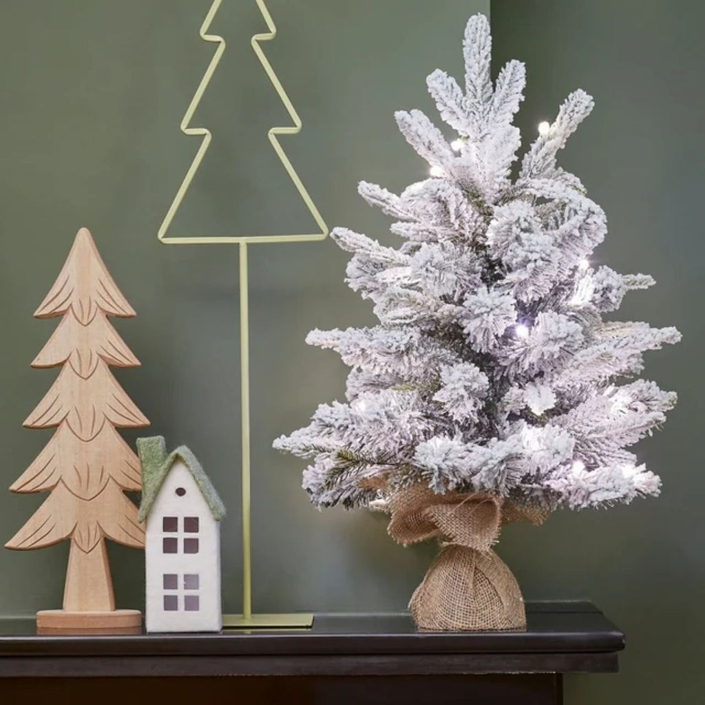 Sapin de Noël artificiel Grimshaw Blanc chaud 60 cm