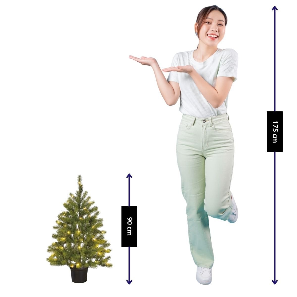 Sapin de Noël artificiel Nagoya Vert 90 cm