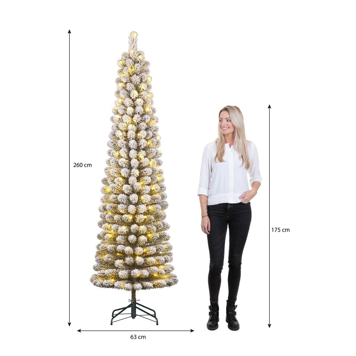 Sapin de Noël artificiel illuminé Charlton Vert 260 cm