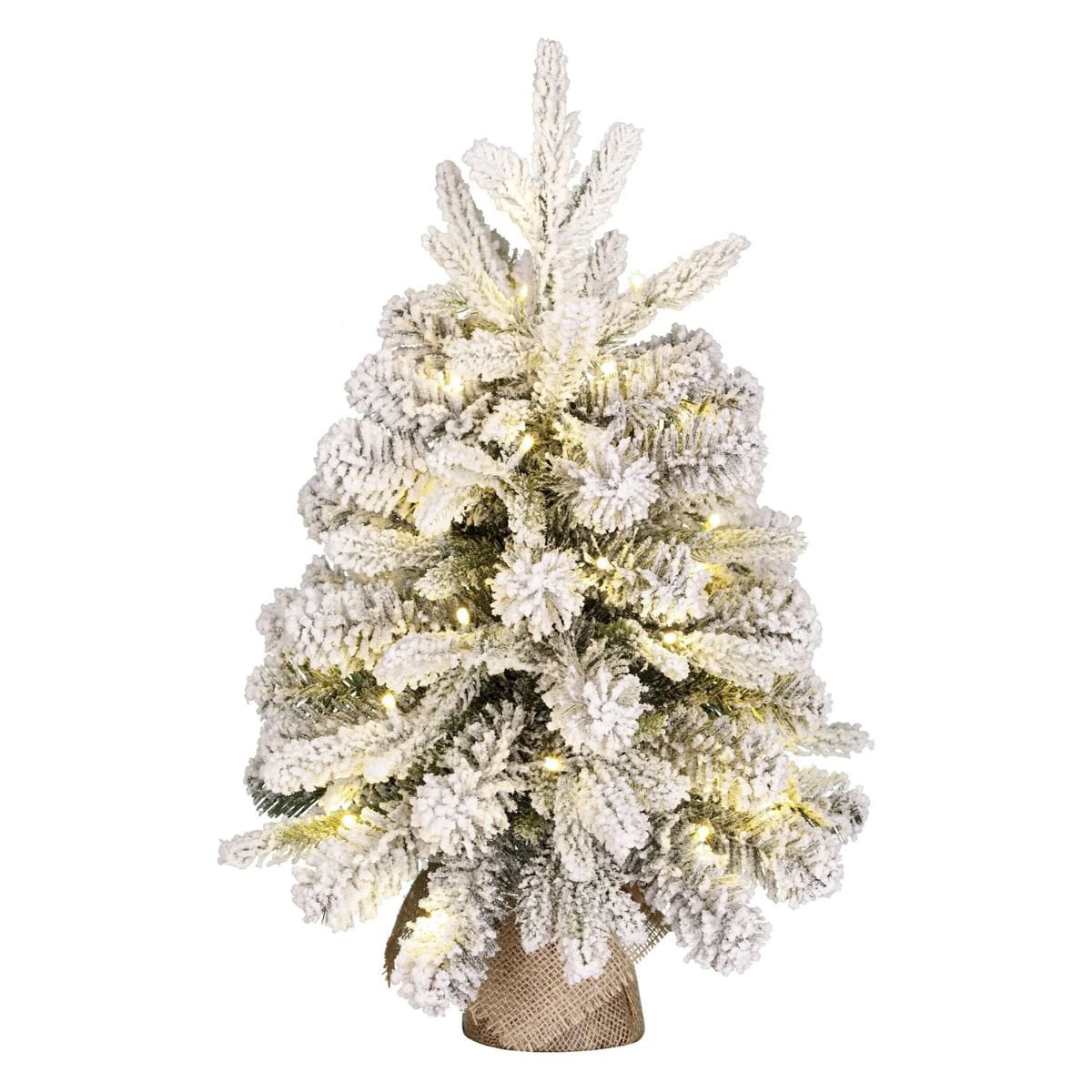 Pack Noël Grimshaw Blanc Chaud Sapin 60 cm + Guirlande 180 cm