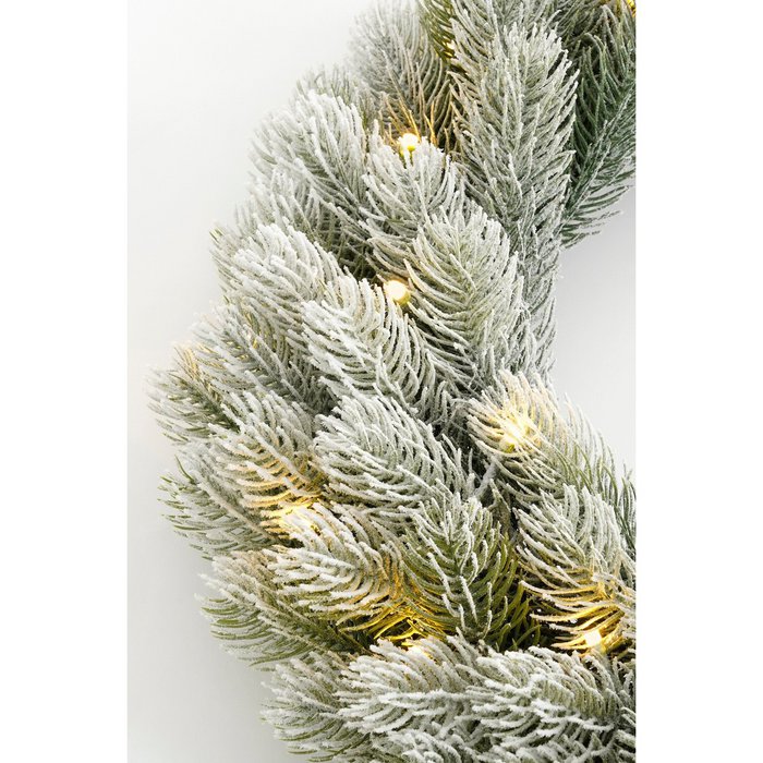 Pack Noël Nagoya Vert Neige 90 cm Sapin + Guirlande + Couronne