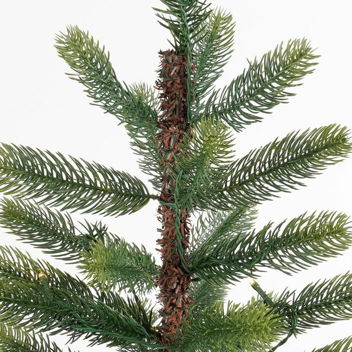 Pack Noël Nagoya Blanc Chaud 120 cm Sapin + Guirlande + Couronne