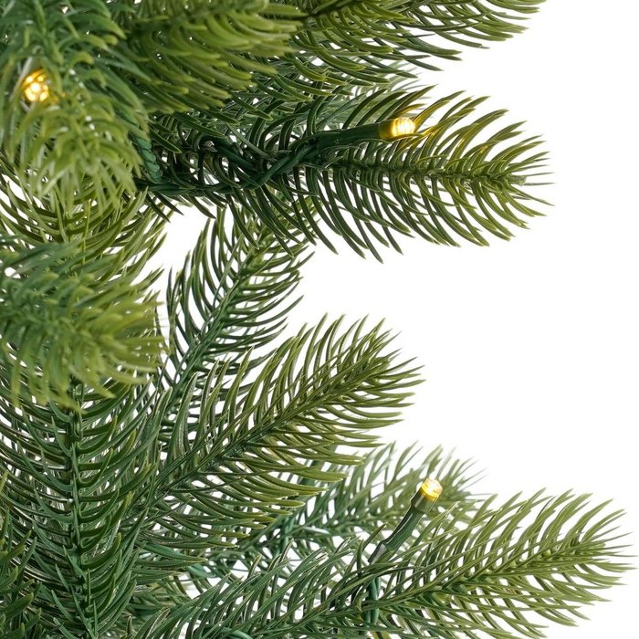 Pack Noël Nagoya Blanc Chaud 120 cm Sapin + Guirlande + Couronne