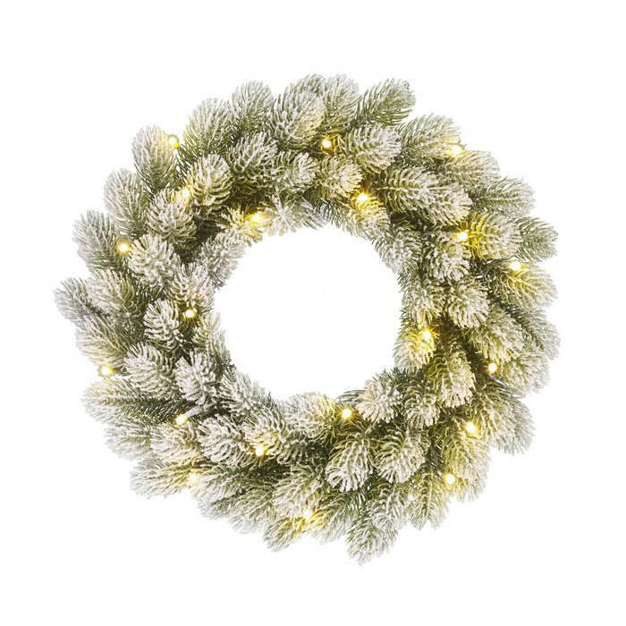 Pack Noël Nagoya Vert 60 cm Sapin + Guirlande + Couronne
