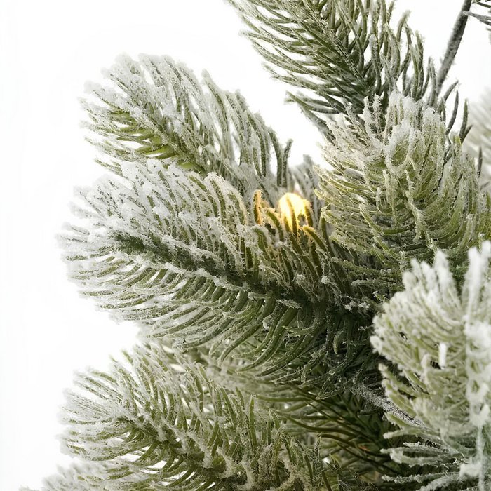 Pack Noël Nagoya Vert Neige 90 cm Sapin + Guirlande + Couronne