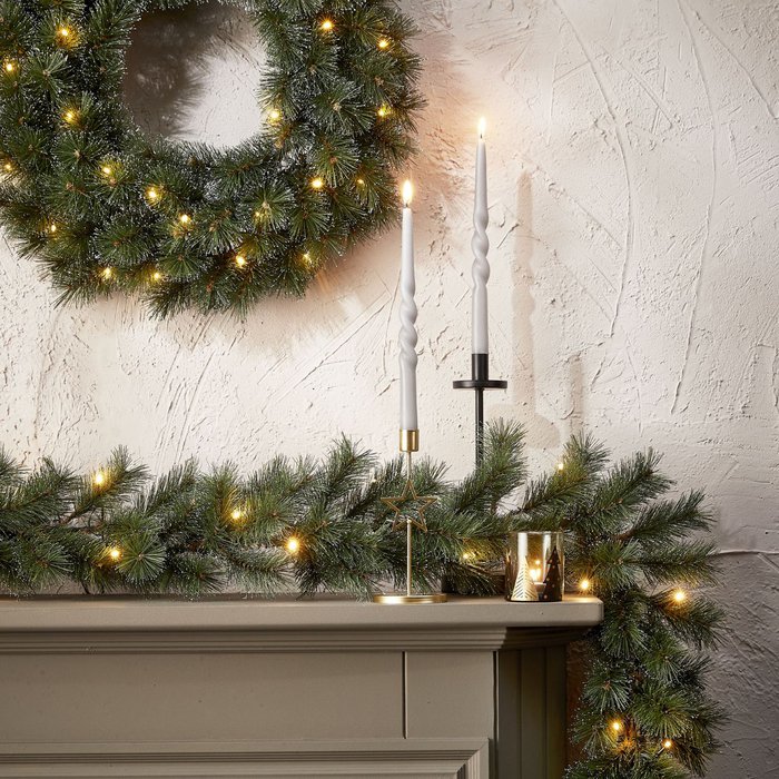 Pack Noël Glendon Vert 90 cm Sapin + Guirlande + Couronne