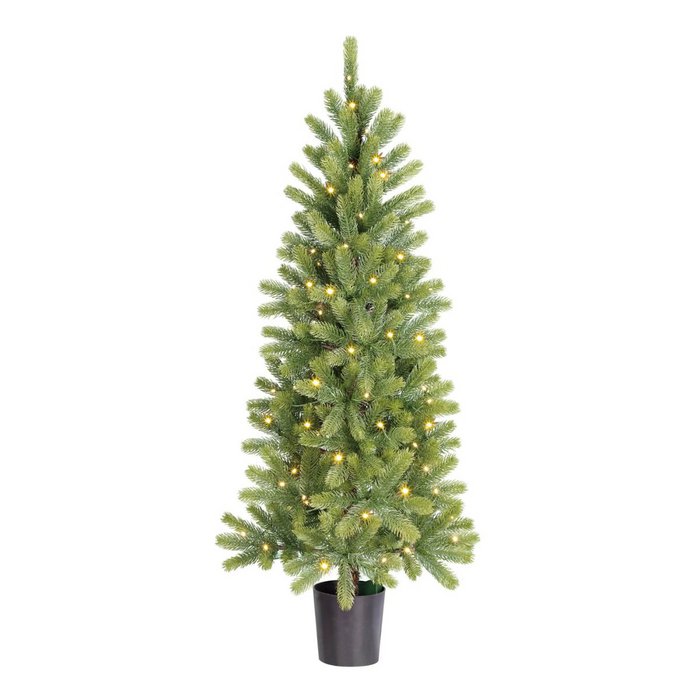 Pack Noël Nagoya Blanc Chaud 120 cm Sapin + Guirlande + Couronne