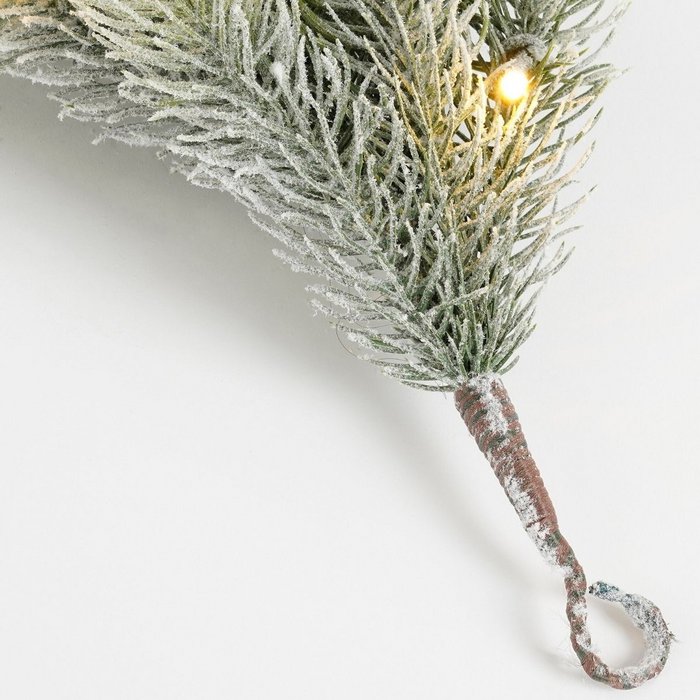 Pack Noël Nagoya Vert Neige 210 cm Sapin + Guirlande + Couronne