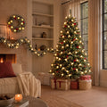 Pack Noël 2 Kaprun Blanc Chaud 180cm Sapin + Guirlande + Couronne Ronde