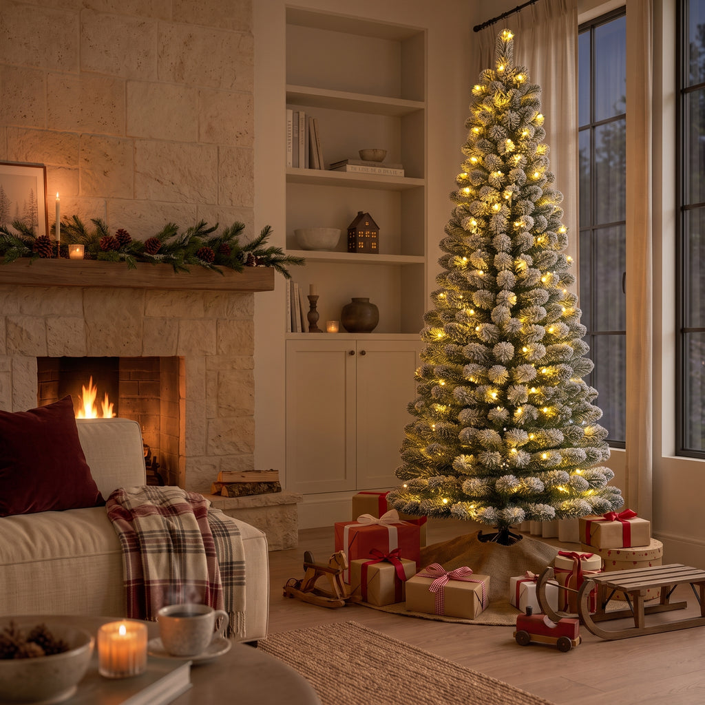 Sapin de Noël artificiel illuminé Charlton Vert 260 cm