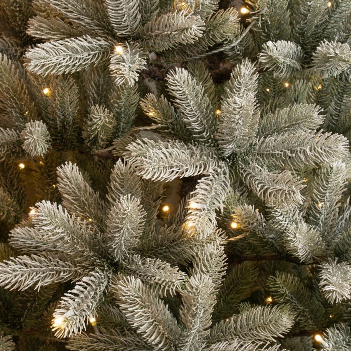 Pack Noël Nagoya Vert Neige 210 cm Sapin + Guirlande + Couronne