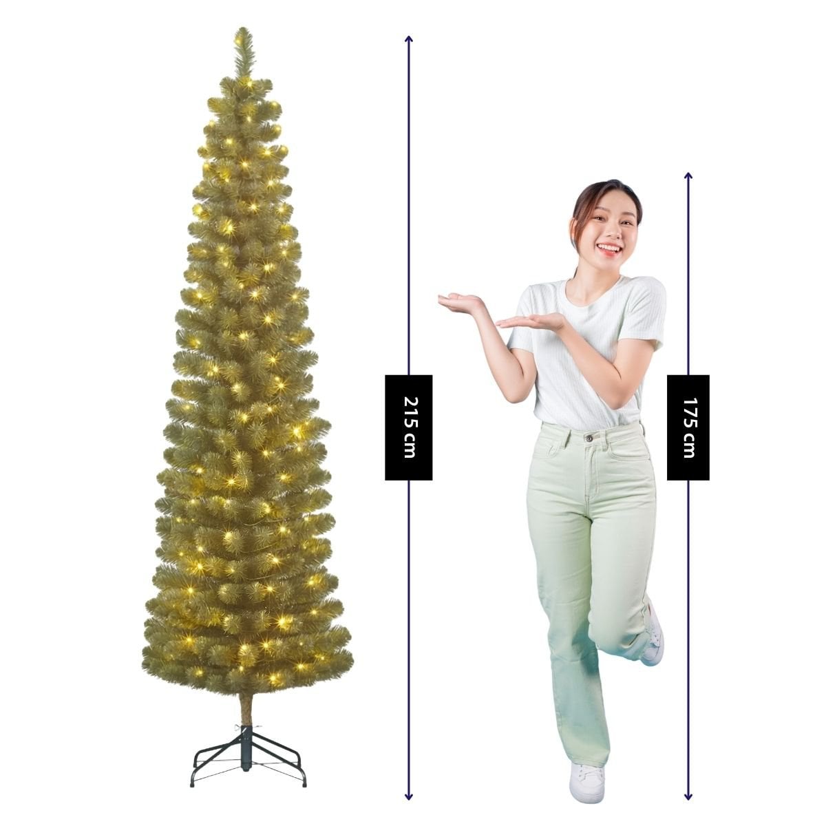 Sapin de Noël artificiel Charlton Vert 215 cm