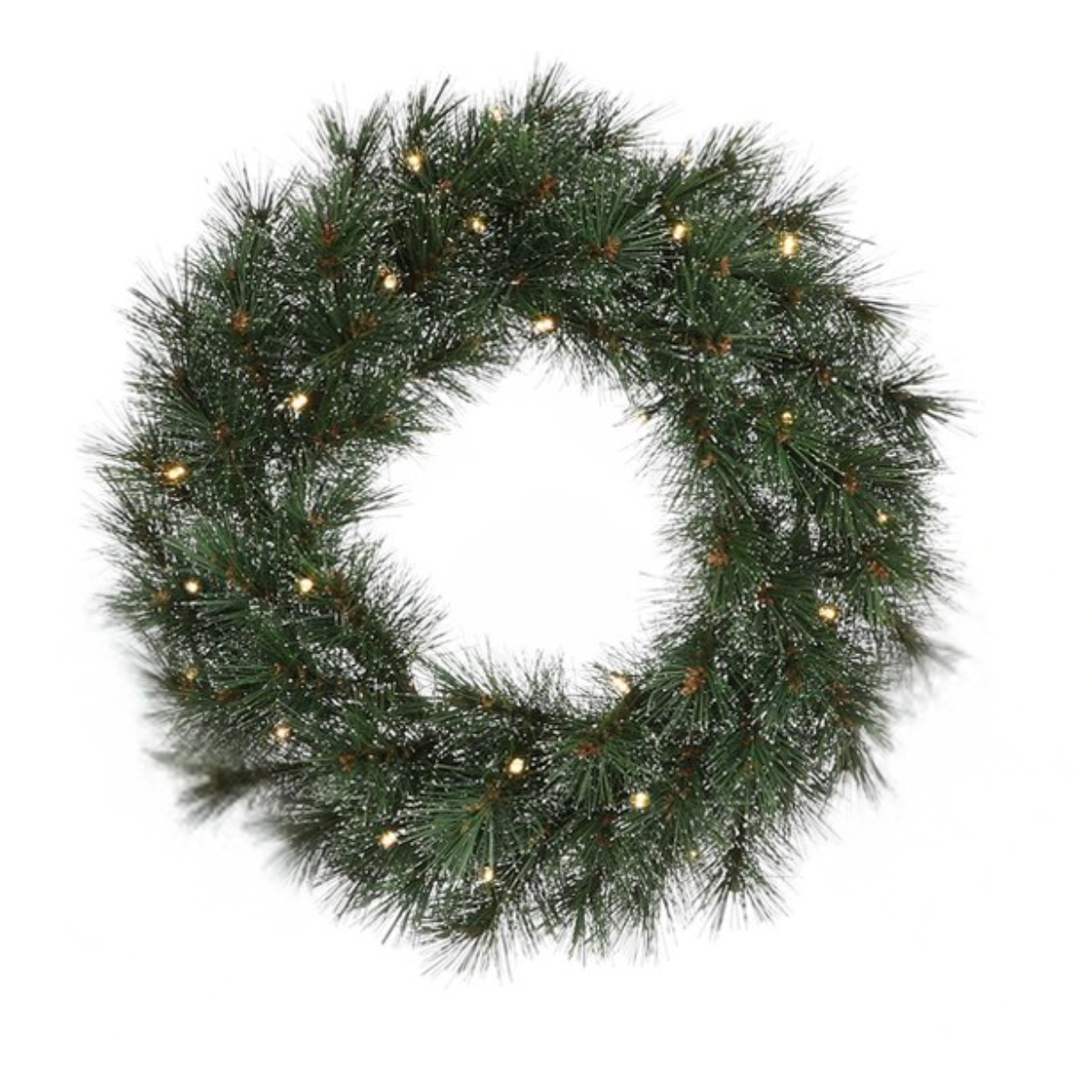 Pack 2 Sapins de Noël 90 cm+ Couronne artificiel Ø45 cm Glendon Vert