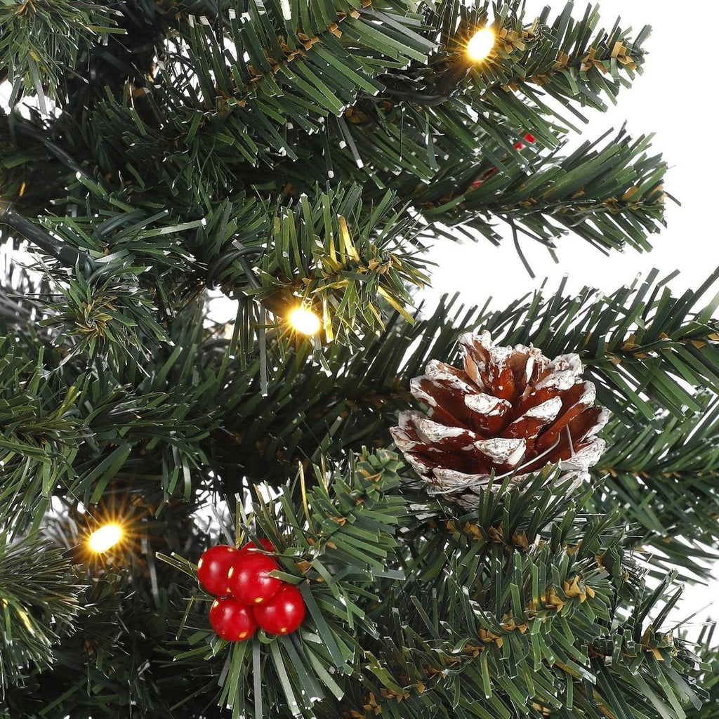 Pack 2 Sapins de Noël 90 cm + Couronne Ø45 cm artificiel Creston Vert