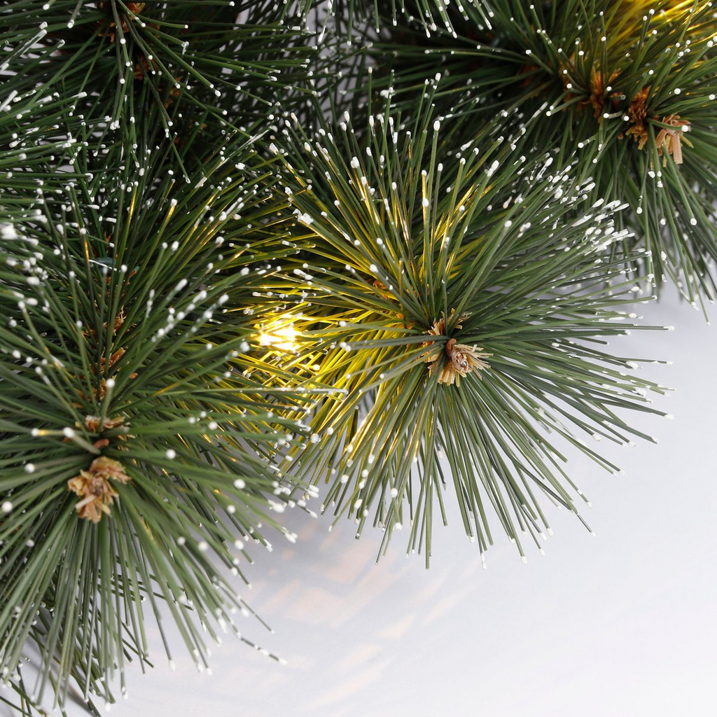 Pack 2 Sapins de Noël 90 cm+ Couronne artificiel Ø45 cm Glendon Vert