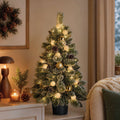 Sapin de Noël artificiel Kaprun Blanc chaud 90 cm