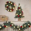 Pack Noël Kaprun Vert 60cm Sapin + Guirlande + Couronne