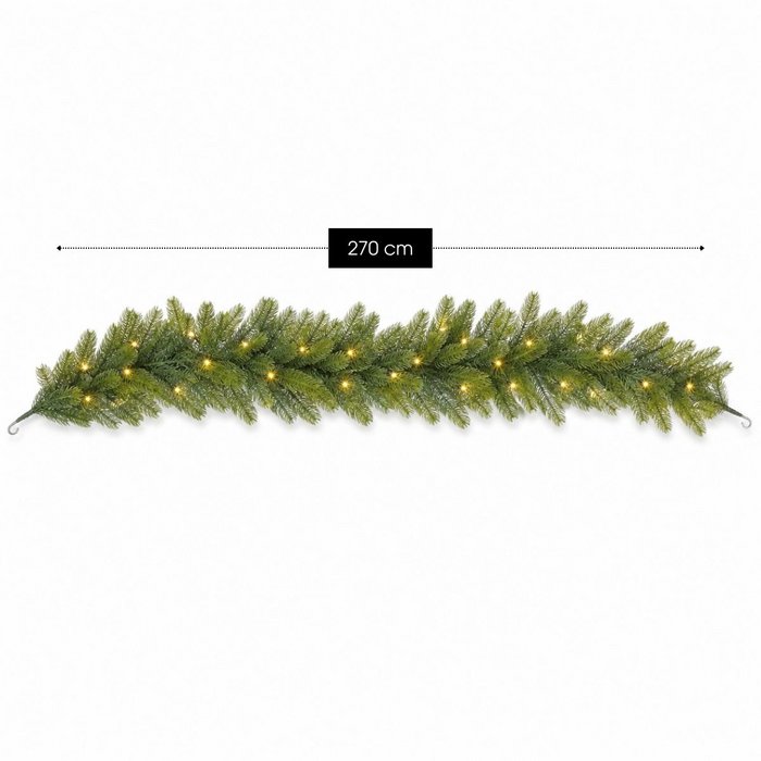 Pack Noël Nagoya Vert 180 cm Sapin + Guirlande + Couronne