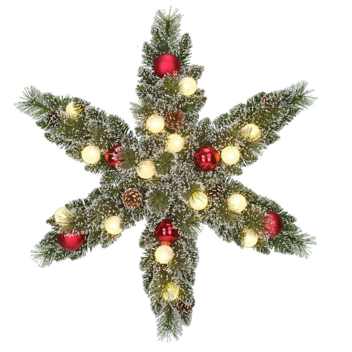 Pack Noël 1 Kaprun Blanc Chaud 60cm Sapin + Guirlande + Couronne