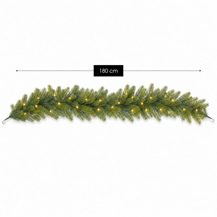 Pack Noël Nagoya Vert 90 cm Sapin + Guirlande + Couronne