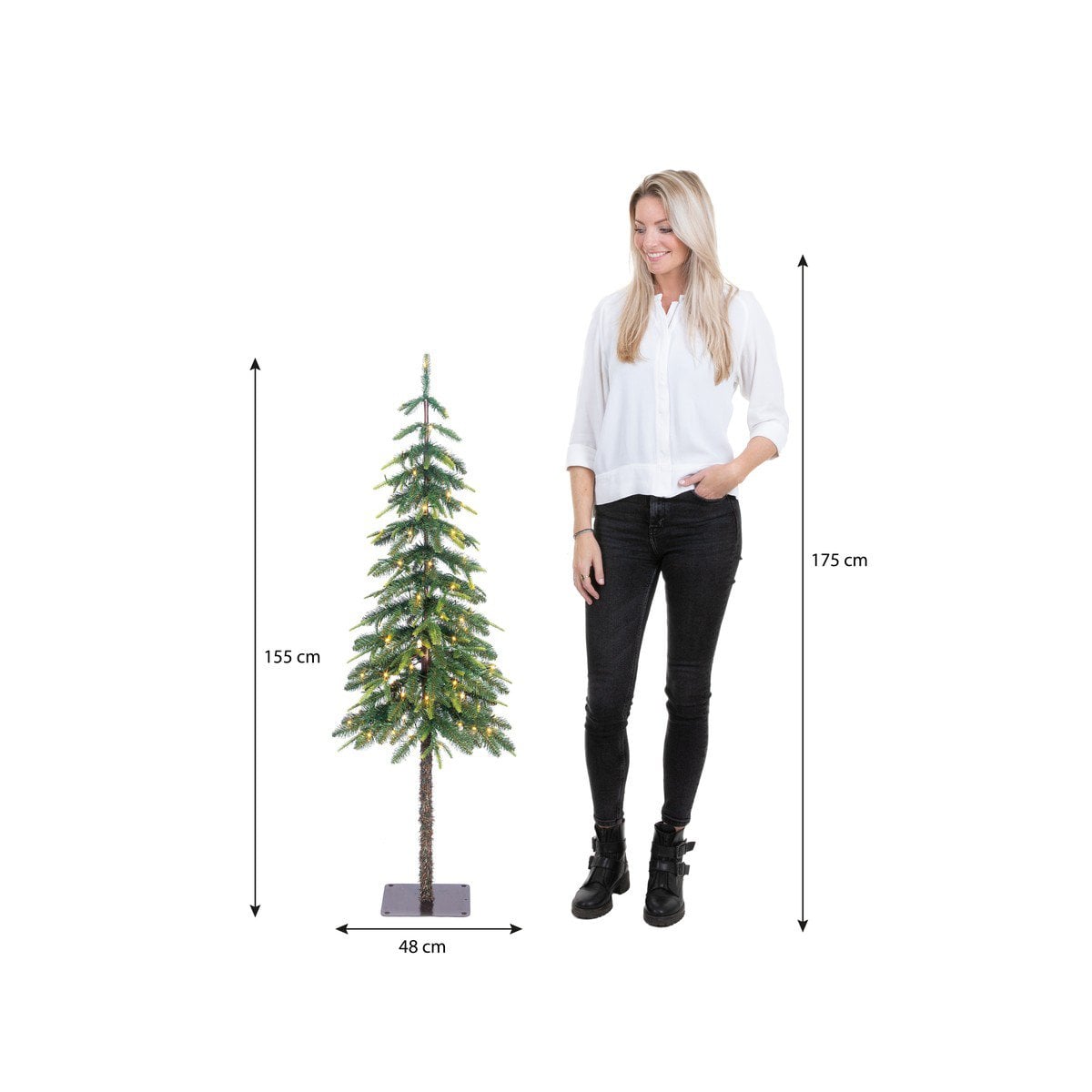 Sapin de Noël artificiel illuminé Lodge Green 155 cm
